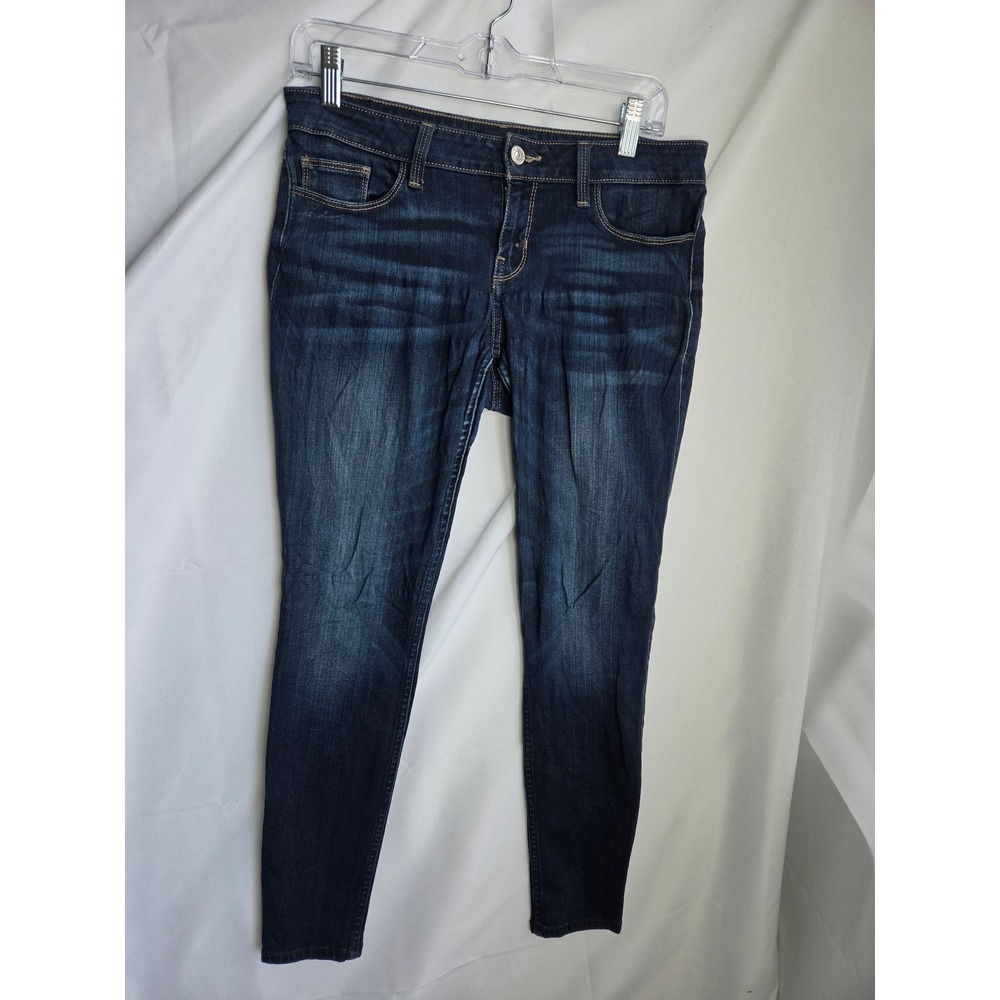 Guess Jeans Women Blue Dark Wash Skinny Low Rise Skinny Leg